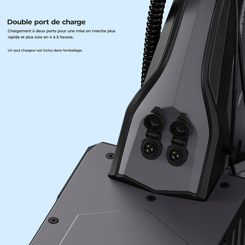 Ausom L2 Trottinette &Eacute;lectrique, Moteur 800W, Puissance de Pointe 1104W, Autonomie 70km, Vitesse Max. 45km/h, Batterie 48V 15,6Ah, Pneus Tubeless 10&times;3
