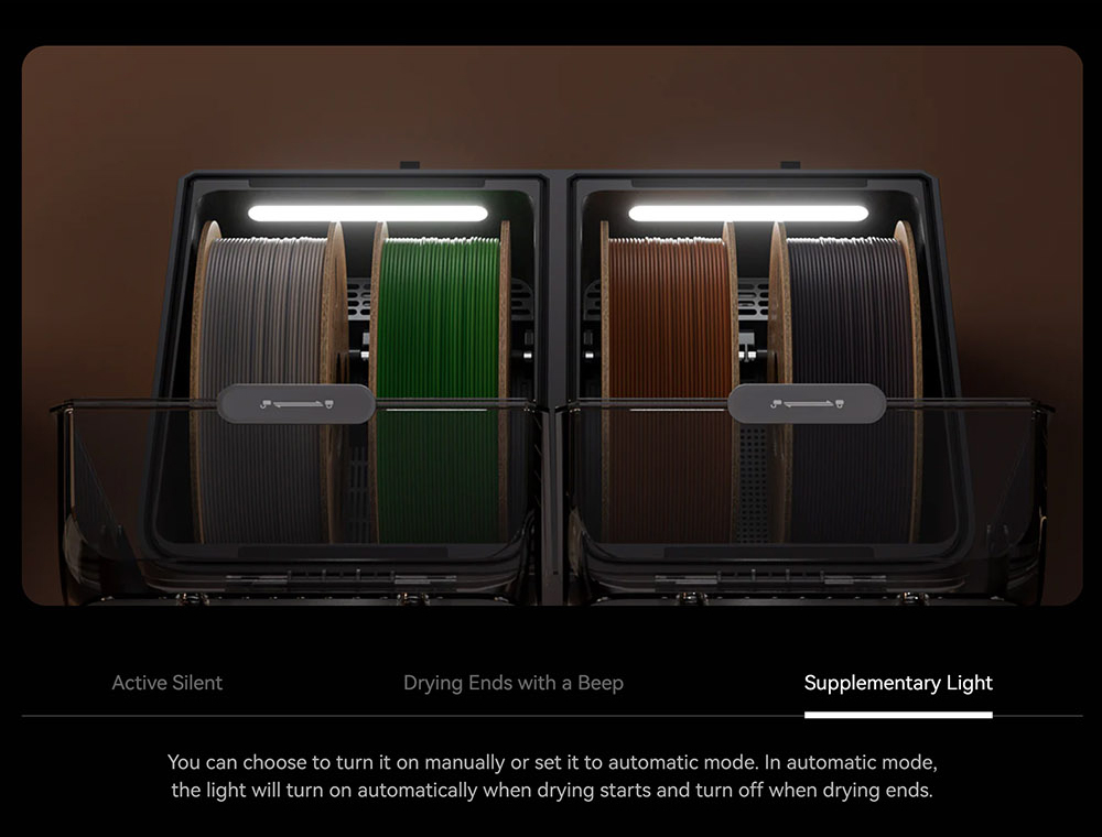 Refurbished Creality SpacePi X4 Filament Dryer Box, 4-Spool Storage, Dual Heating Chambers, 85°C Max Temperature, for PLA/TPU/PETG/ABS/Nylon