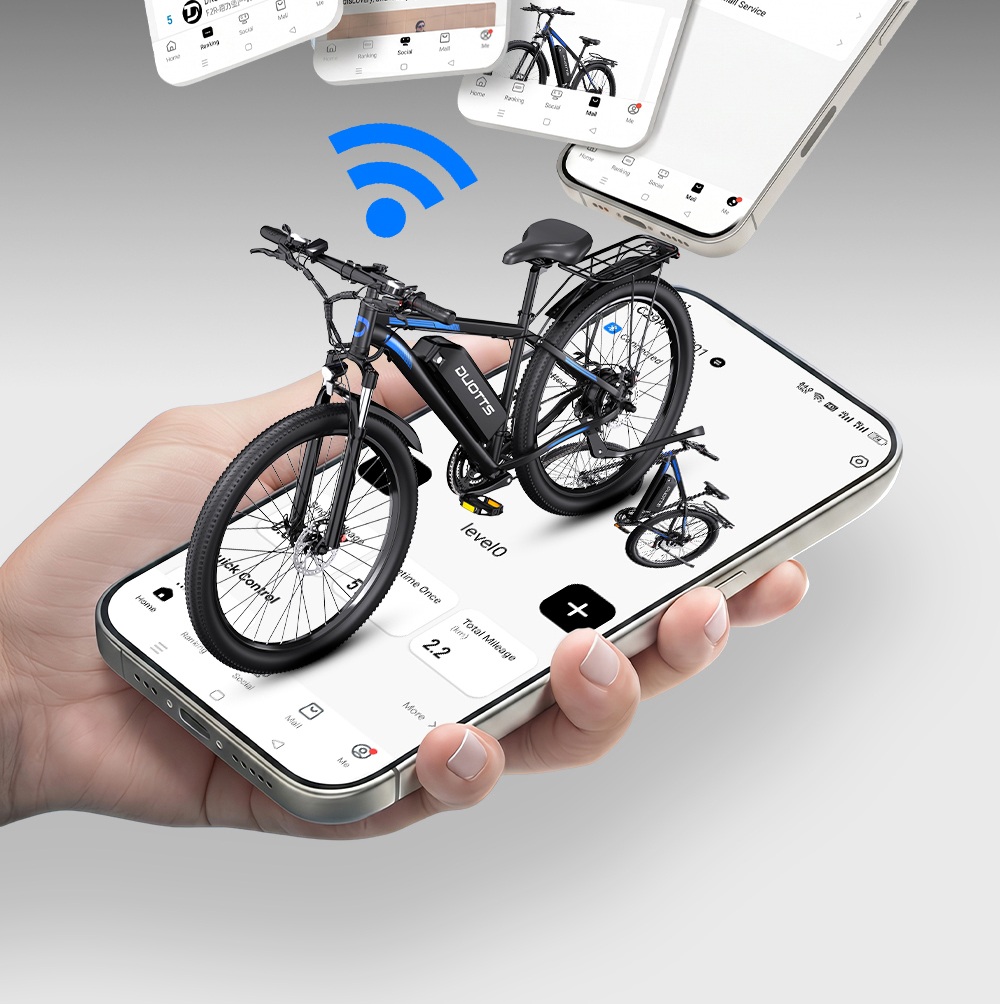 V&eacute;lo &eacute;lectrique DUOTTS C29 Pro, moteur de 750 W, deux batteries rempla&ccedil;ables 48 V 15 Ah, vitesse maximale de 52 km/h, autonomie maximale de 90 km par batterie, angle d'inclinaison maximal de 30&deg;, pneus 29 &times; 2,125 pouces, 21 vitesses, freins &agrave; disque hydrauliques, charge maximale de 150 kg