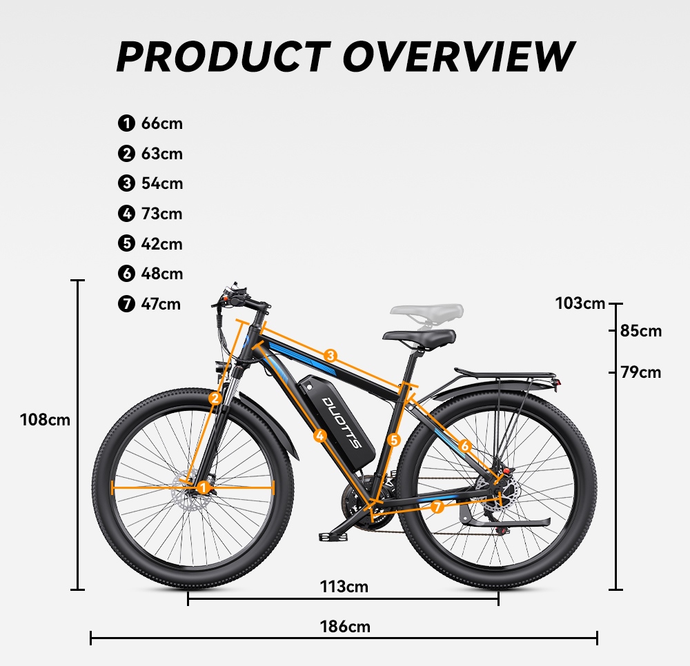 DUOTTS C29 Pro Elektrofahrrad, 750-W-Motor, 48-V-15-Ah-Akku, 52 km/h H&ouml;chstgeschwindigkeit, 90 km maximale Reichweite, Steigf&auml;higkeit bis 30&deg;, 29&times;2,125-Zoll-Reifen, 21 G&auml;nge, hydraulische Scheibenbremsen, maximale Zuladung 150 kg