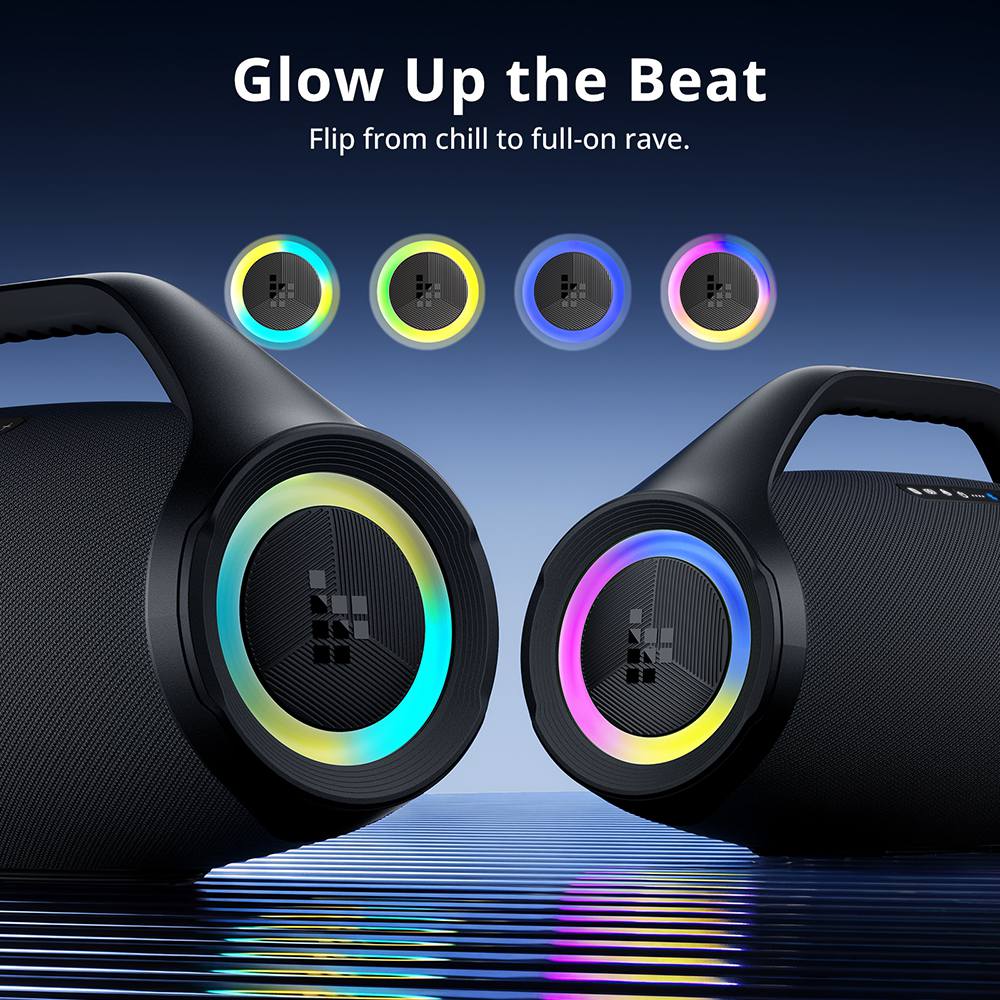 Tronsmart Bang 2 Max hordozhat&oacute; partihangsz&oacute;r&oacute;, 200 W-os 2.2.2 csatorn&aacute;s hangz&aacute;s, IPX7 v&iacute;z&aacute;ll&oacute;s&aacute;g, ak&aacute;r 34 &oacute;r&aacute;s lej&aacute;tsz&aacute;si idő, Auracast&trade;, Bluetooth 6.0, RGB f&eacute;nyek, alkalmaz&aacute;svez&eacute;rl&eacute;s