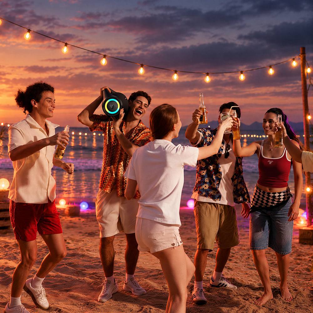 Tronsmart Bang 2 Max hordozhat&oacute; partihangsz&oacute;r&oacute;, 200 W-os 2.2.2 csatorn&aacute;s hangz&aacute;s, IPX7 v&iacute;z&aacute;ll&oacute;s&aacute;g, ak&aacute;r 34 &oacute;r&aacute;s lej&aacute;tsz&aacute;si idő, Auracast&trade;, Bluetooth 6.0, RGB f&eacute;nyek, alkalmaz&aacute;svez&eacute;rl&eacute;s