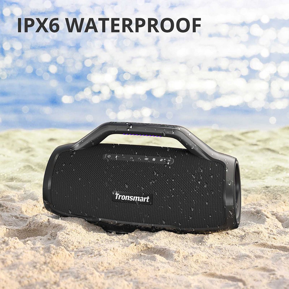 Tronsmart Bang Max Tragbarer Party-Lautsprecher, 130 W, 3-Wege-Sound, IPX6 wasserdicht, 24 Stunden Akkulaufzeit, TWS & TuneConn, App-Steuerung, dynamische LED-Beleuchtung &ndash; Schwarz