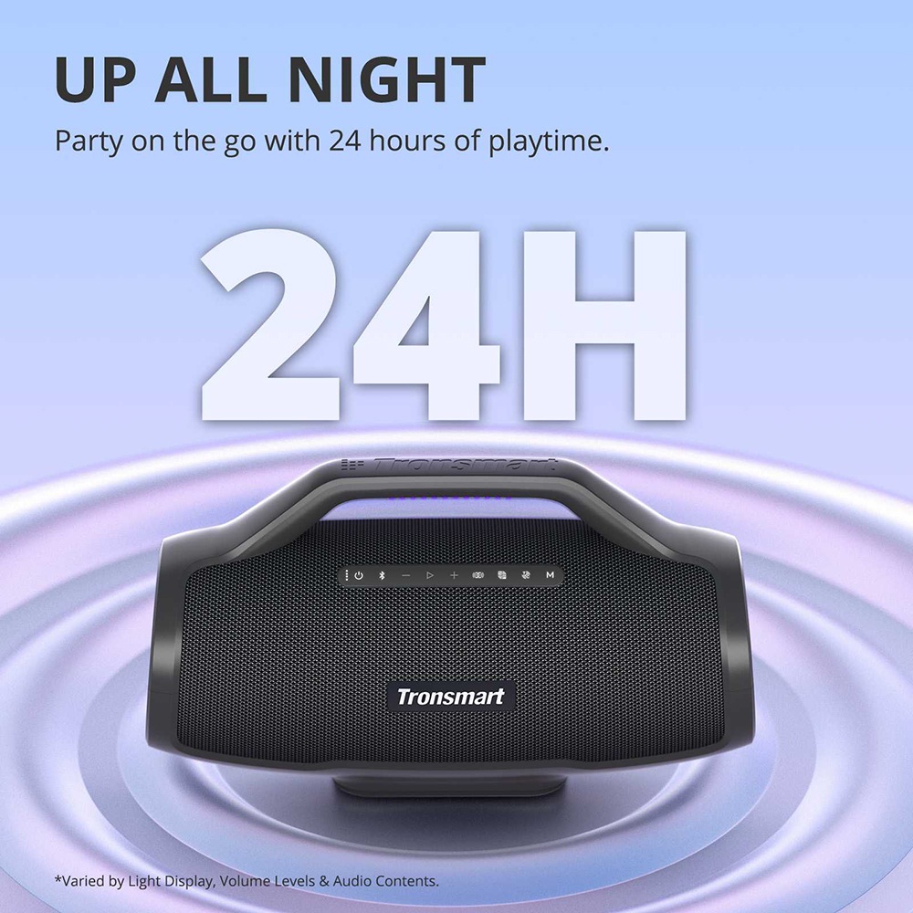 Tronsmart Bang Max Tragbarer Party-Lautsprecher, 130 W, 3-Wege-Sound, IPX6 wasserdicht, 24 Stunden Akkulaufzeit, TWS & TuneConn, App-Steuerung, dynamische LED-Beleuchtung &ndash; Schwarz