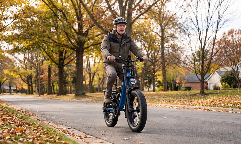 V9 Elektrofahrrad, 250W bürstenloser Motor, 48V 19,2Ah abnehmbarer Akku, 110km maximale Reichweite, 90N·m Drehmoment, 20×4,0" Fat-Reifen, Dreifach-Federung, 7-Gang-Schaltung, 180mm hydraulische Scheibenbremsen, 150kg Zuladung - Schwarz & Weiß