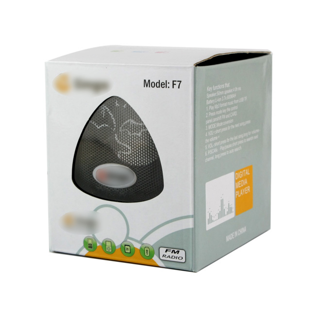 Mini Cat Mp3 Speaker F7 Supported Micro SD Card up to 8GB Black