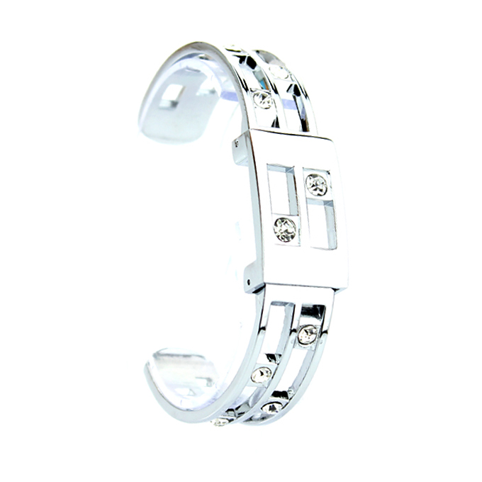 Stylish Rhinestone Decoration Wrist Bracelet White