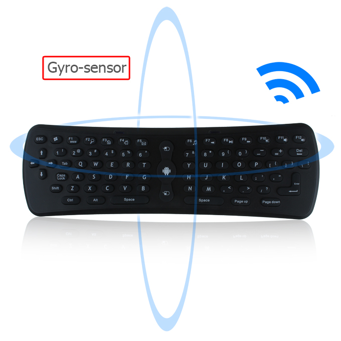 T3 2.4GHz Wireless Air Mouse&amp;Keyboard with G-Senor &amp;Gyro-Sensor for Android Google TV Box