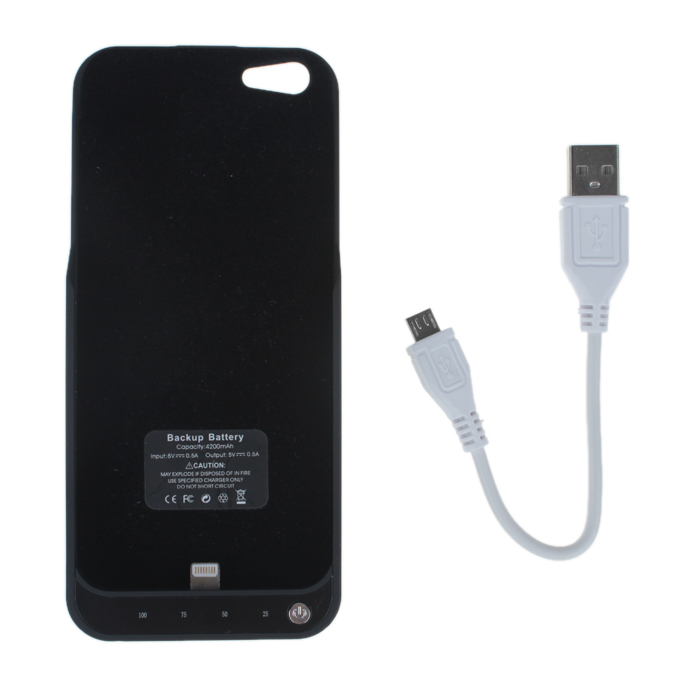 4200mAh External Backup Battery Case Power Bank for iPhone 5S 5