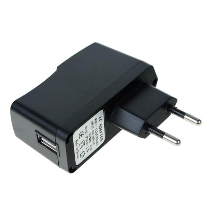 Universal 5V 2A USB Charger AC Power Adapter for Tablet PC Cellphone TV box Mini PC EU Plug Black