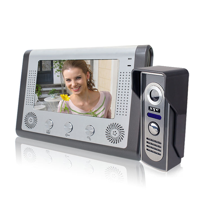 TFTLCD Wired Door Home Intercom Video Doorbell System Doorphone Night Vision cam