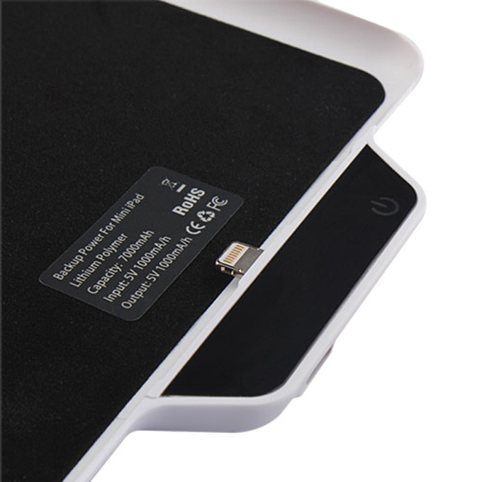 7000mAh Rechargeable Backup Battery Charger with Case for iPad Mini
