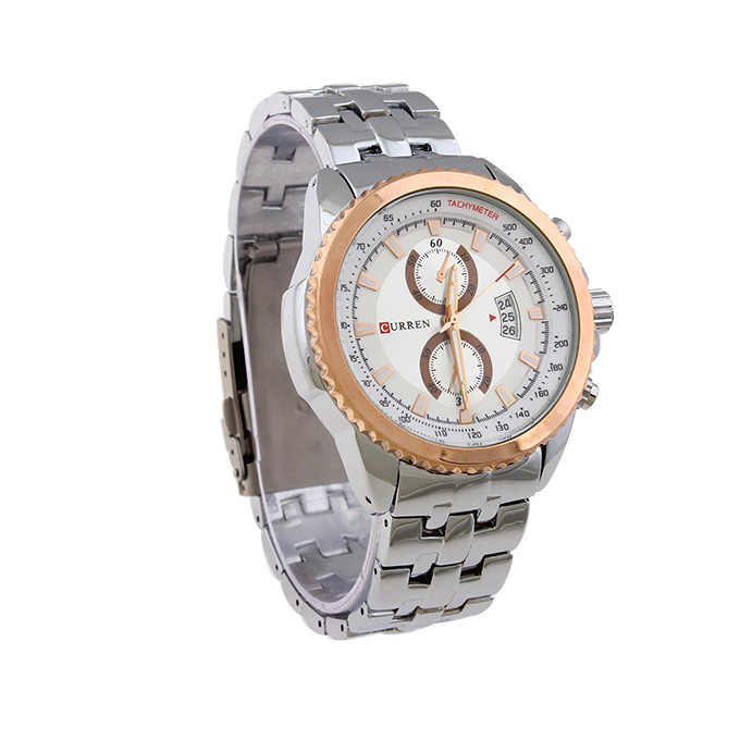 Curren *出品 CURREN Men's waterproof chronograph watch with silicone