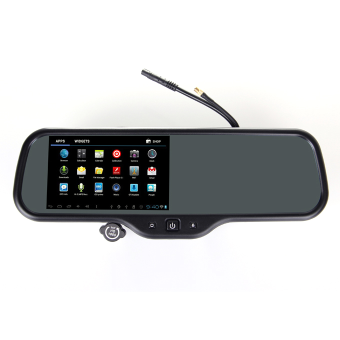5" Car DVR Smart Rear View Mirror GPS Navigation Bluetooth H.264