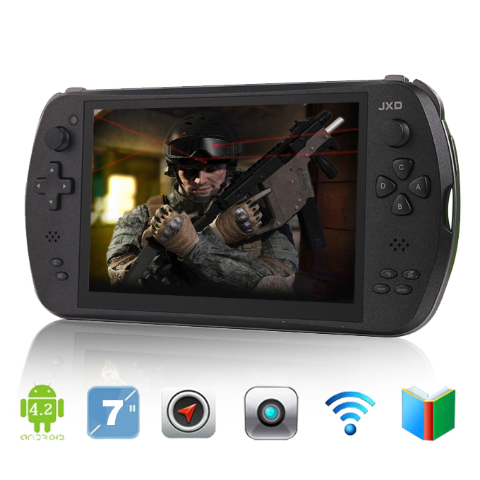 JXD S7800B 7 Inch Android 4.2 2GB/8GB GamePad Rockchip RK3188 Quad Core 1.4GHz Handheld Game Console IPS 1280*800 HDMI - Black