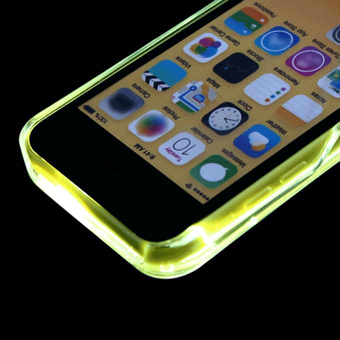 Sense Paintable Coil LED Flash Light Hard Case Cover for iPhone 5C