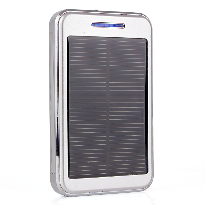 48000mAh Dual USB Portable Solar Panel Power Bank for iPhone6 Plus/iPad/Samsung W/Led -Silver