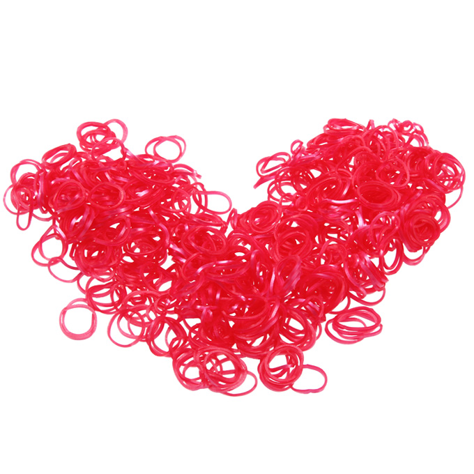

DIY Twist Silicone Bandz Rubber Bands Bracelets for Kids with 600pcs Bands and 24 S-clips Metal Red