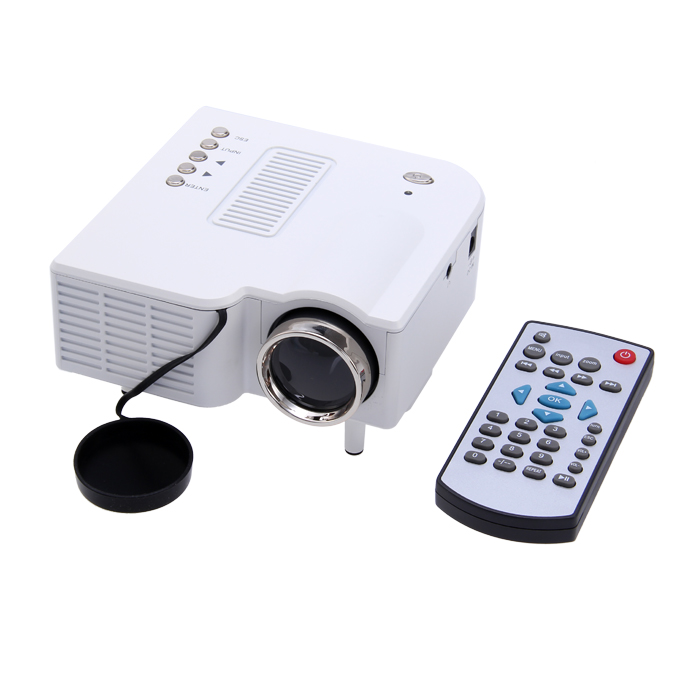 UC28+ 1080P HD 400LM 16770K LED LCD Projector with HDMI VGA Slots