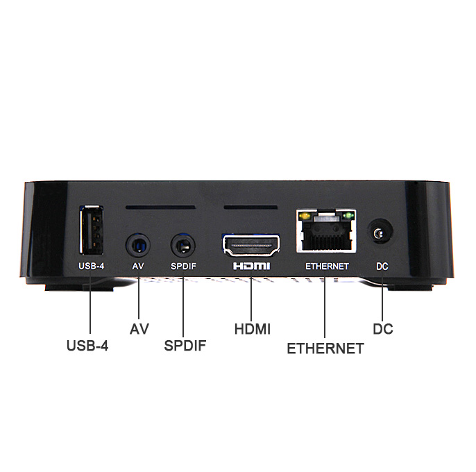 CMX AML8726-MX Android TV Box 1G/8G XBMC 1080P RJ45 AV Port - Black