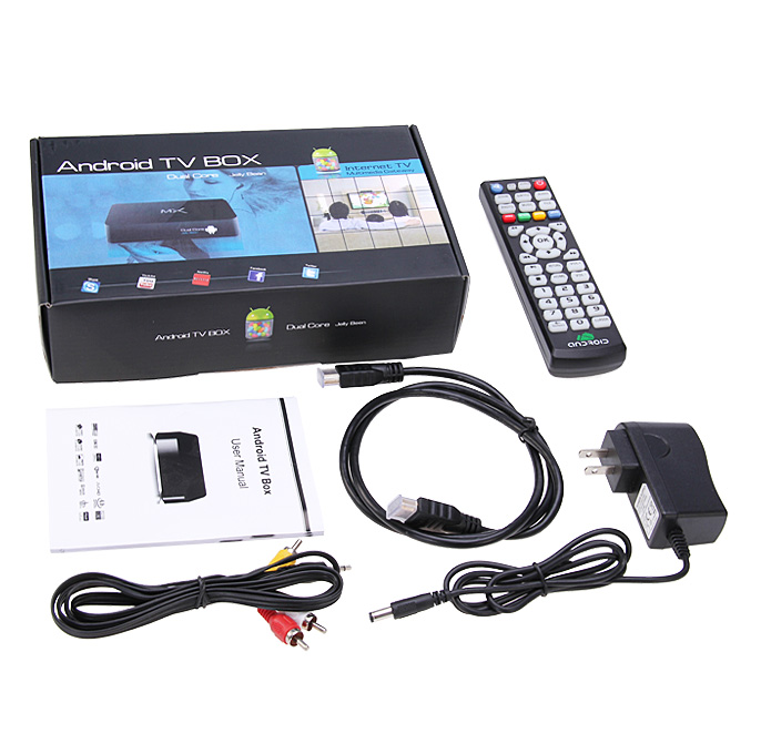 CMX AML8726-MX Android TV Box 1G/8G XBMC 1080P RJ45 AV Port - Black