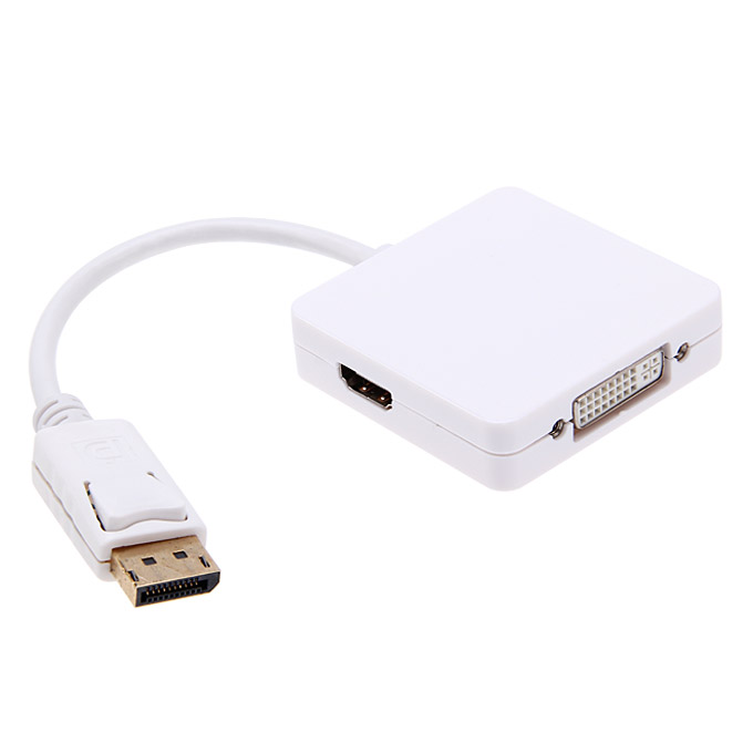 3 in 1 DisplayPort DP Male to HDMI / VGA / DVI Female Cable
