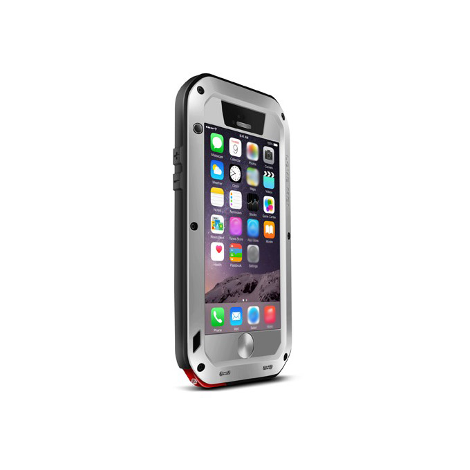 

LOVE MEI Water/Dirt/Shockproof Protective Metal and Silicon Cover Case for iPhone 6 - Silver