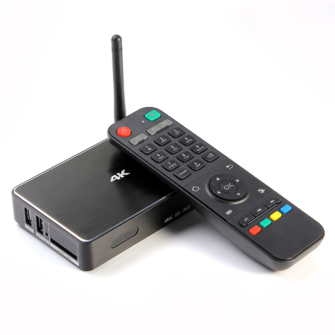 M-195 Realtek RTD1195 Dual Core Android 4.4 Mini TV Box 1G/8G WIFI H.265 DOLBY 1000M Ethernety HDMI IN Miracast Bluetooth - Black