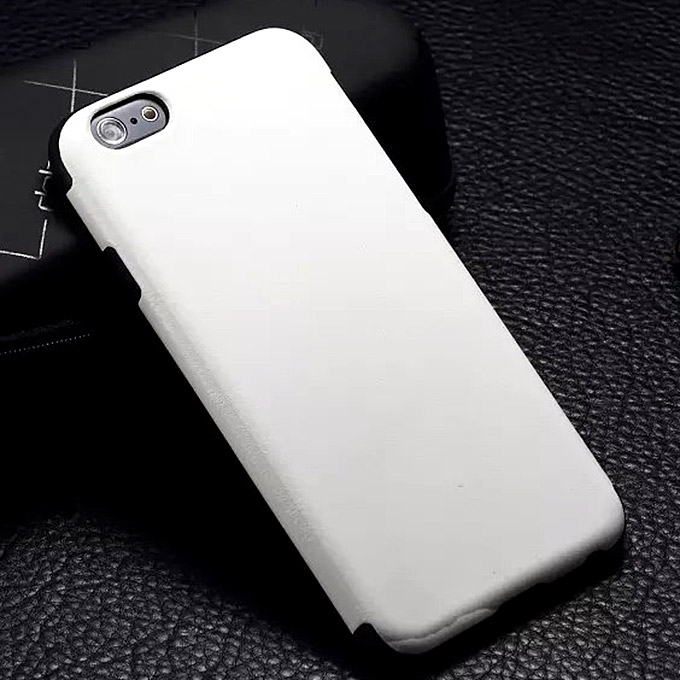New Luxury TPU Leather Back Case Cover For iPhone 6 Plus  White