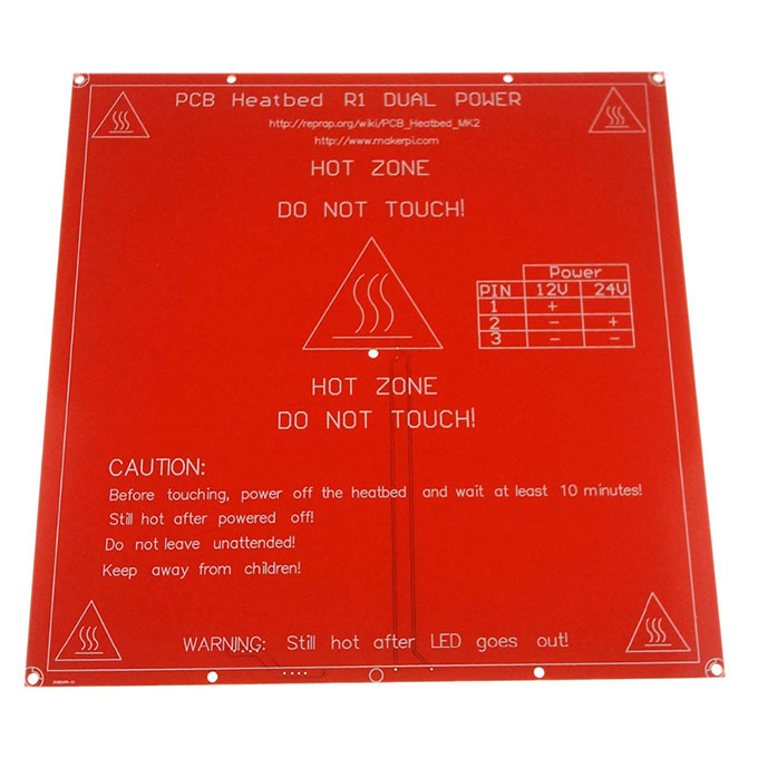 Heacent DIY 12 / 24V DualPower RT1\R1 Heated Bed Board
