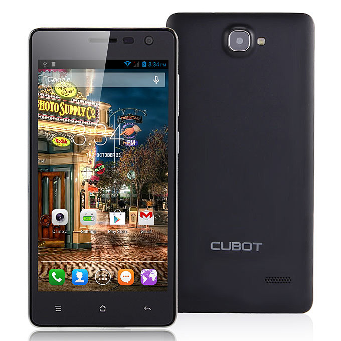 Cubot S168 MTK6582 Quad Core 1.3GHz Smartphone 5.0 inch Android 4.4 1GB RAM 8GB ROM WiFi GPS 3G QHD IPS - Black