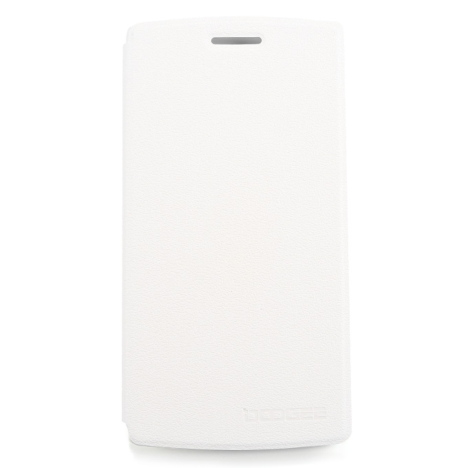 Protective Cover Flip Stand Leather Case for DOOGEE DG580 - White