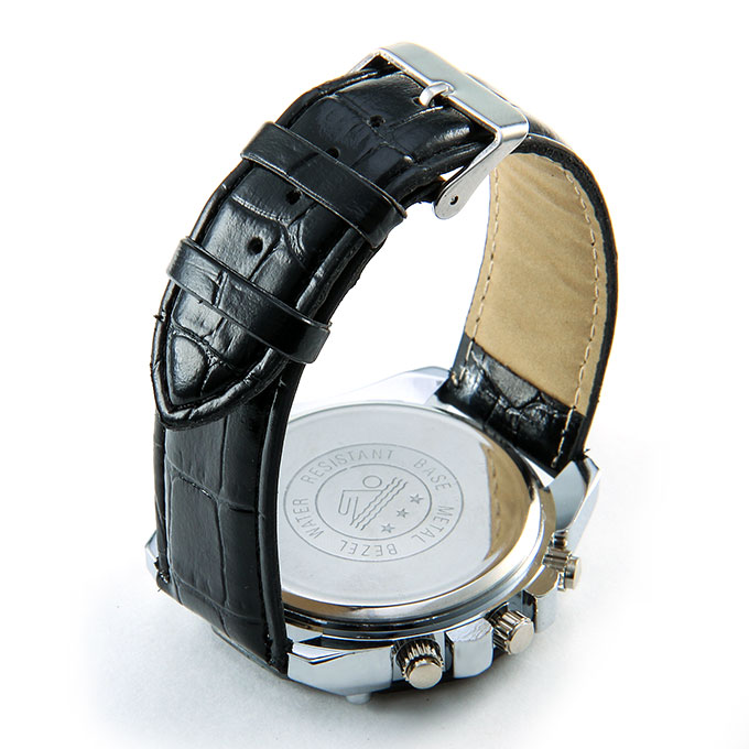 お歳暮 2025 Fashion Men's Z-804 ZHONGYI Black Quartz Analog Band PU Dial その他