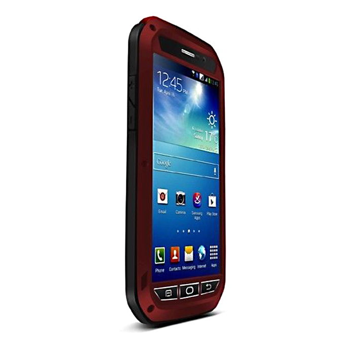 

Lovemei Aluminum Powerful Shockproof Gorilla Glass Metal Case Cover for Samsung Galaxy Mega 5.8 - Red
