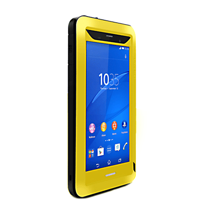 

Lovemei Aluminum Powerful Shockproof Gorilla Glass Metal Case Protective Cover for SONY Xperia Z3 - Yellow