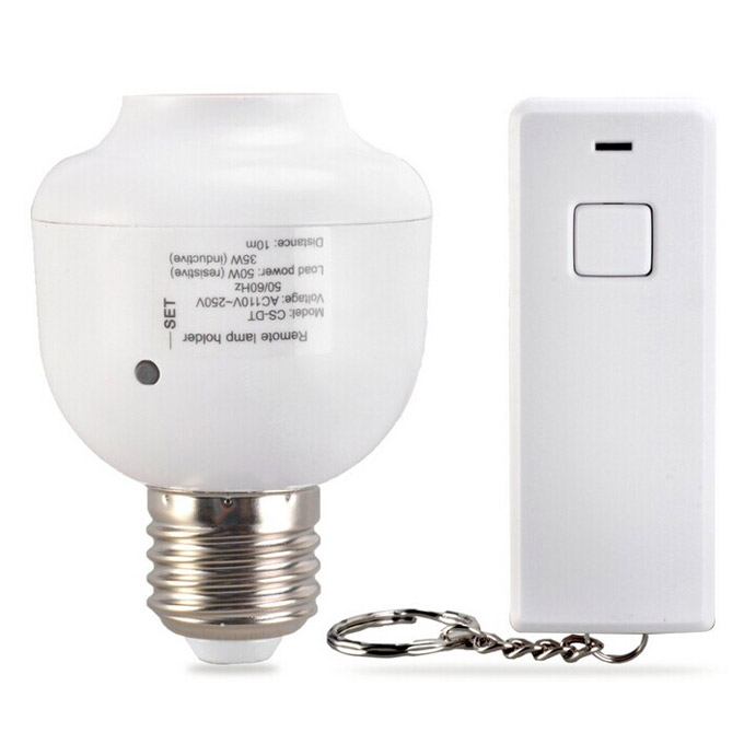 E27 10M Wireless Remote Control Lamp Holder + 220V 150W Light