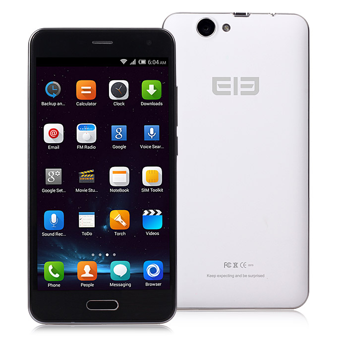 Elephone P5000 5350mAh 5.0Inch Android 4.4 Smartphone FHD OGS MTK6592 Octa Core 1.7GHz 16MP Fingerprint ID OTG NFC-White