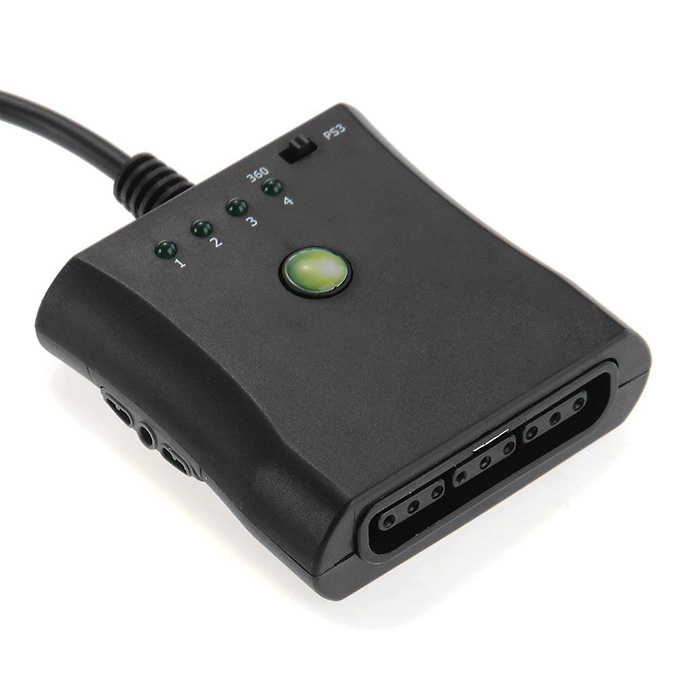 3 in 1 PS2 to XBOX360 / PS3 / PC Controller Adapter Converter USB