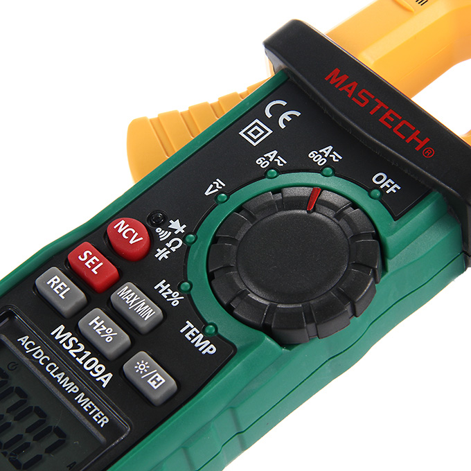 MASTECH MS2109A Digital Clamp Meter AC DC Current Voltage Resistance