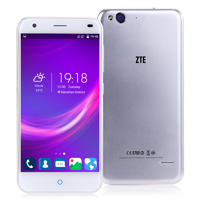 ZTE Blade S6 5.0&quot; IPS HD Android 5.0 4G Phone Qualcomm Octa-Core 1.5Ghz 2GB RAM 16GB ROM 13.0MP Camera Dual SIM -Silver