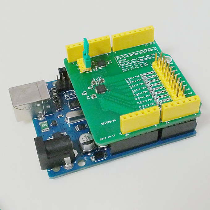 Arduino Precision Voltage Shield(PVS) AD7298 12-bit 8-channel ADC for UNO&amp;Mega 2560 - DT studio