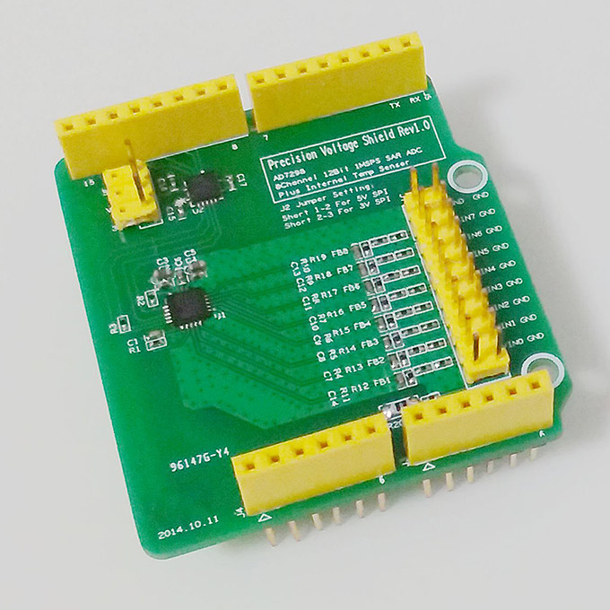 Arduino Precision Voltage Shield(PVS) AD7298 12-bit 8-channel ADC for ...