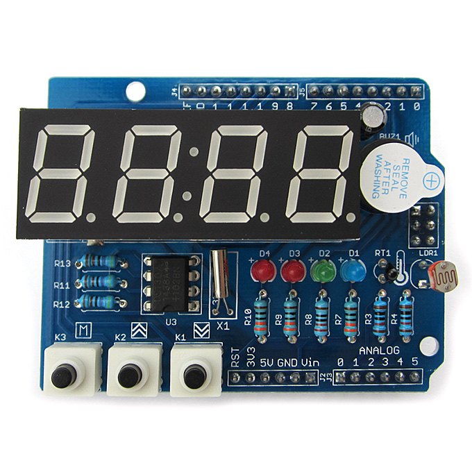 

CATALEX Arduino Expansion Board Clock Shield Two Wire Digital Module - Blue + Black