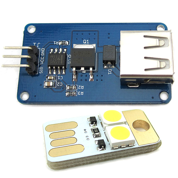 tekst sjækel Piping USB LED/Fan Driver Module Stepless Speed/Dimming + USB LED Module for  Arduino/AVR/STM32