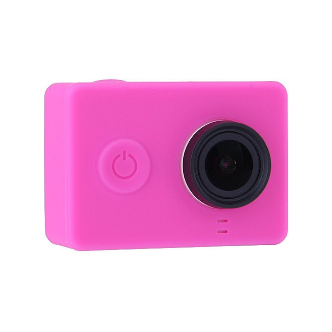

Silicone Protective Dirt-proof Soft Rubber Case Cover Skin for Yi Xiaoyi Action Sport Camera - Pink