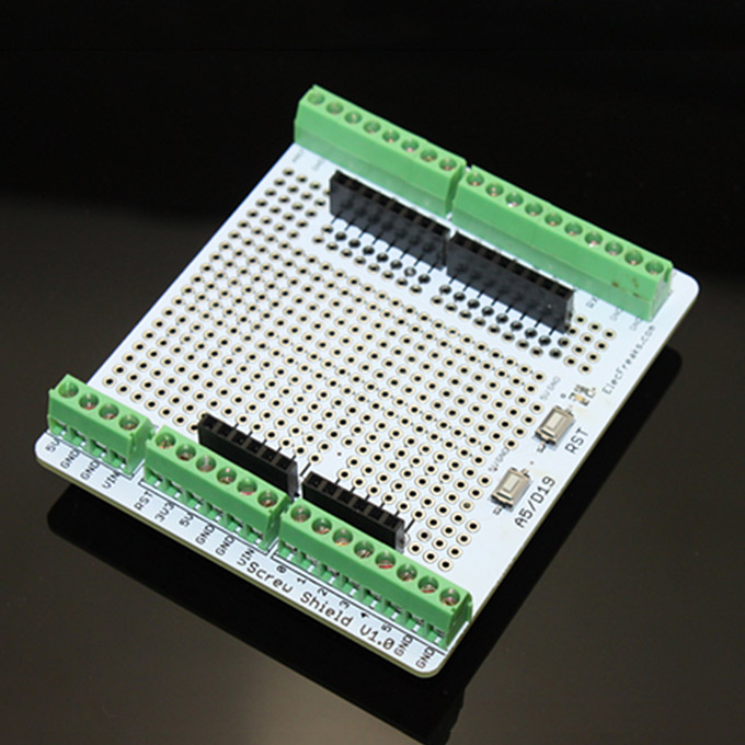 

ChuangZhuo Arduino Screw Shield V1.0 Proto Screw Shield Assembled with Mini Breadboard - White