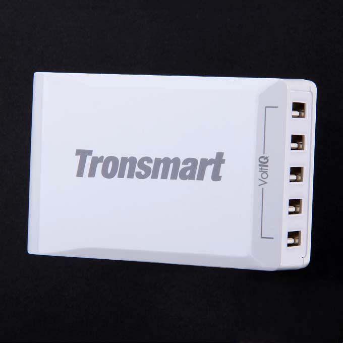 Tronsmart 40W 8A 5 Port Portable High Speed Desktop USB Charger with VoltIQ Technology for iPhone/iPad/Samsung - US Plug