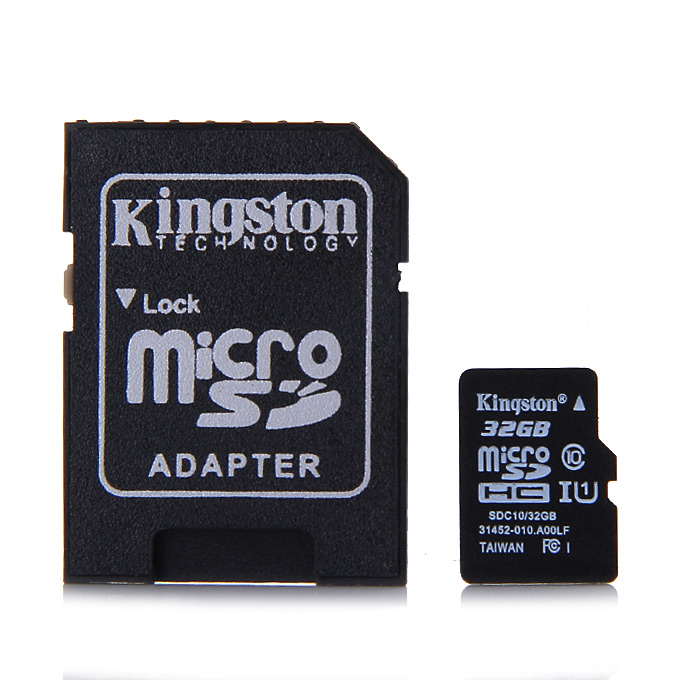 Kingston Micro SD Card Memory SDHC Class 10 32GB With Adapter For Mobile Device 