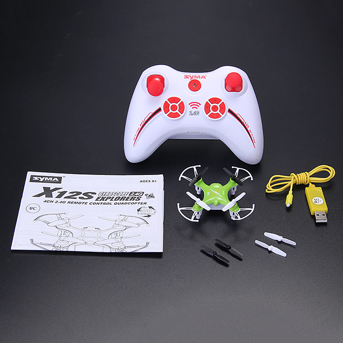 Syma X12S Nano Quadcopter 6-Axis Gyro 2.4G RC with Protective Guards