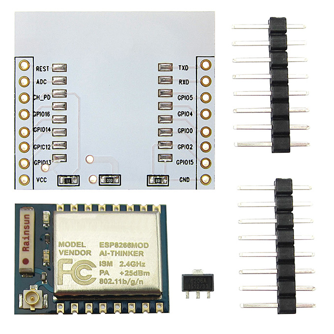 

ESP-07 ESP8266 Serial Wifi Wireless Module With Built-in Antenna + Adapter Board For Arduino/RPi